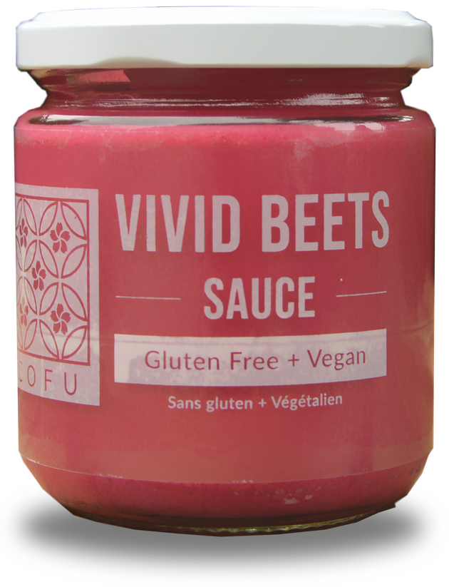 A jar of Vivid Beets Sauce