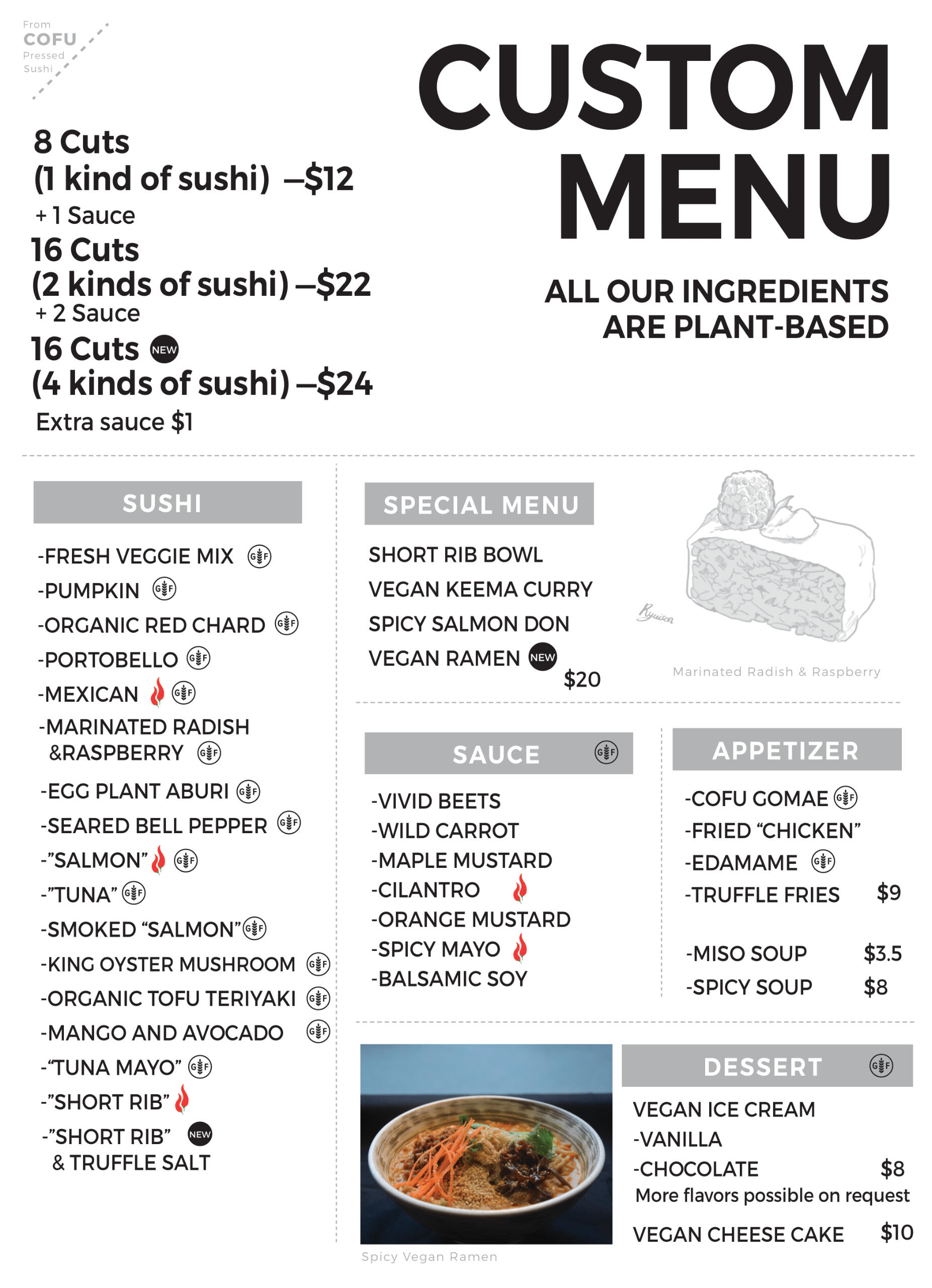 Page 3 of Dine-In Menu